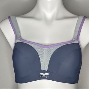 Panache Sport blue purple underwire sports bra 32D